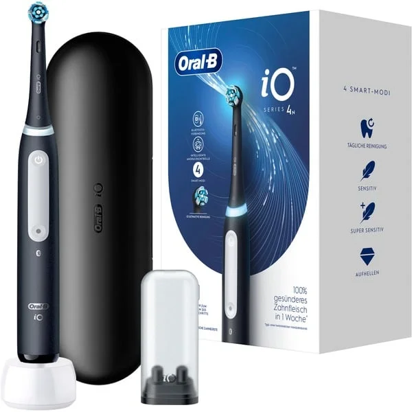 Oral-B iO Series 4, Elektrische Zahnbürste (schwarz, Matt Black)