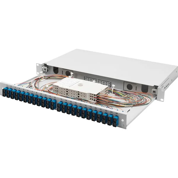 Digitus LWL Spleißbox, 1HE, bestückt, 24x SC DX, OS2