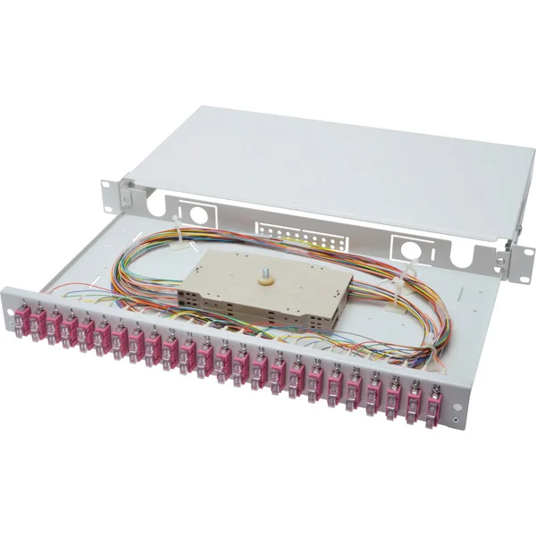 Digitus LWL Spleißbox, 1HE, bestückt, 24x SC DX, OM4