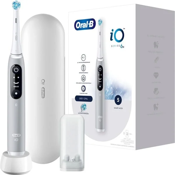 Oral-B iO Series 6, Elektrische Zahnbürste (grau, Grey Opal)