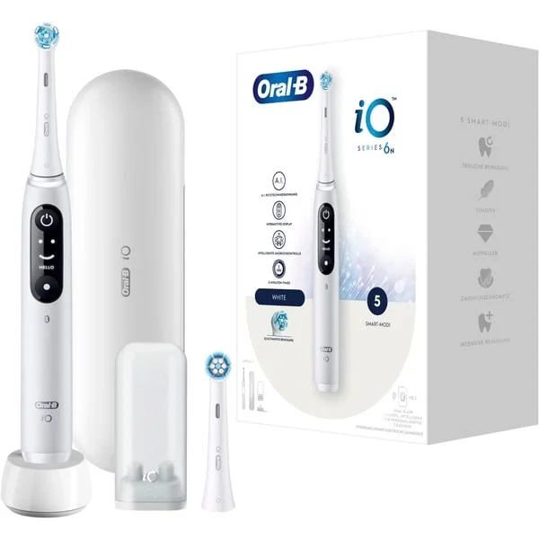 Oral-B iO Series 6 , Elektrische Zahnbürste (weiß, White)