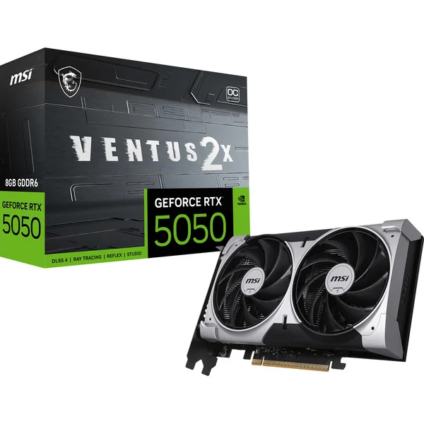 MSI GeForce RTX 5050 8G VENTUS 2X OC, Grafikkarte (DLSS 5, 3x DisplayPort, 1x HDMI 2.1)