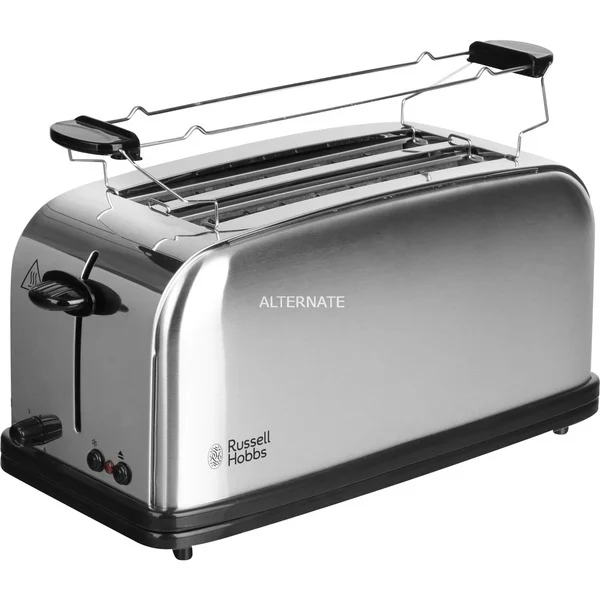 Russell Hobbs Adventure Langschlitz-Toaster (edelstahl (gebürstet), 1.600 Watt, für 4 Scheiben Toast)