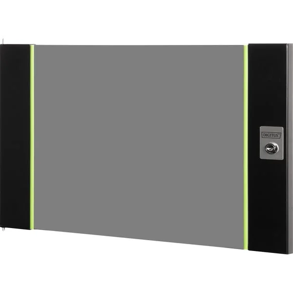 Digitus Glas-Fronttür für 19" 7HE Wandgehäuse Unique Serie, Frontpanel (schwarz, 7 Höheneinheiten)