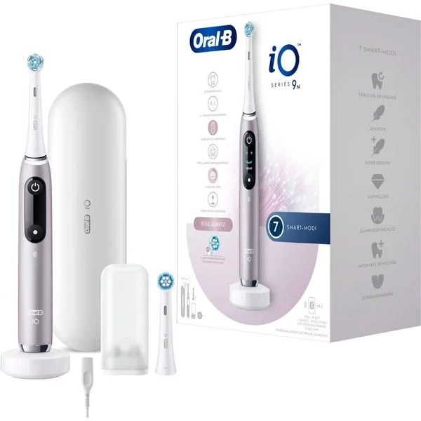 Oral-B iO Series 9N, Elektrische Zahnbürste (rosa/weiß, Rose Quartz)