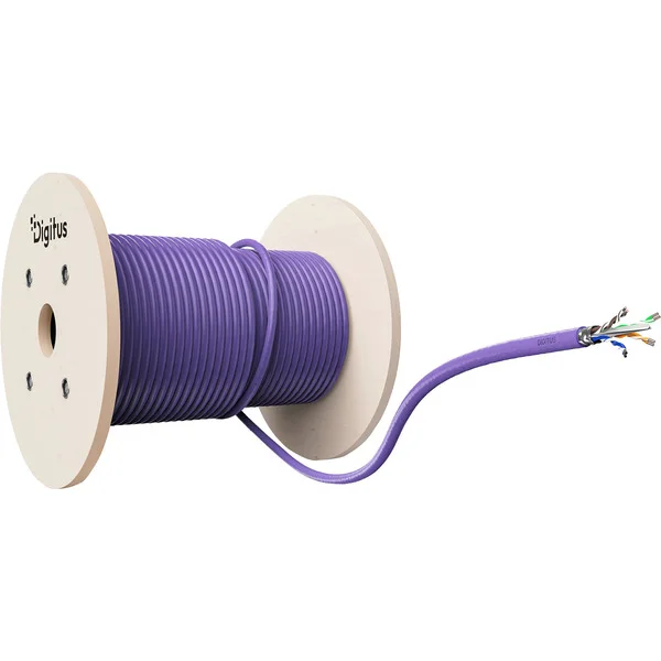 Digitus Professional Cat.6 F/UTP Verlegekabel simplex, B2ca (violett, 500 Meter Trommel)