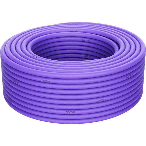 Digitus Professional Cat.6 F/UTP Verlegekabel simplex, B2ca (violett, 100 Meter Rolle)