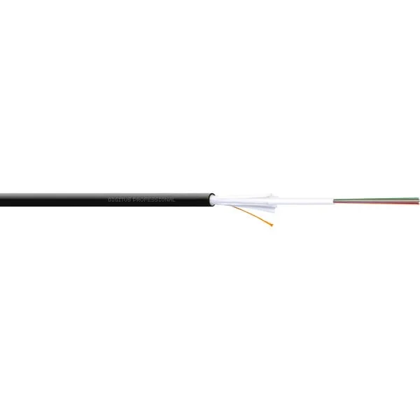 Digitus Verlegekabel A/I-DQ(ZN)BH 50/125µ OM3 12F Dca (schwarz, 1 Meter)