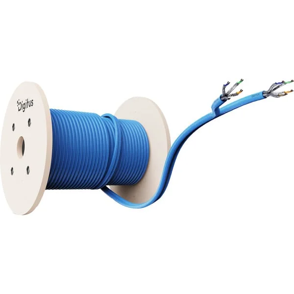 Digitus Professional Cat.6a U/FTP Verlegekabel Duplex, Cca (blau, 500 Meter Trommel)