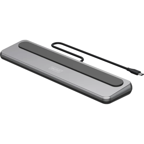 Digitus 12-Port USB-C 8K Docking Station, Dockingstation (grau/schwarz, USB-C, 8K)