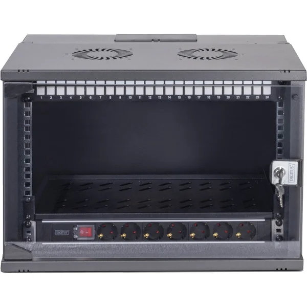 Digitus Netzwerk-Set SOHO Pro 19" 540x400 mm (BxT), IT-Schrank (schwarz, 7 Höheneinheiten)