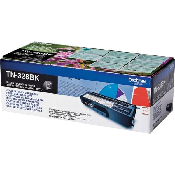 Brother TN-328BK schwarz, Toner (Retail)
