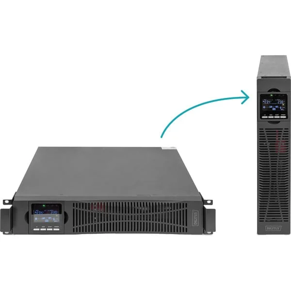 Digitus DN-170107 OnLine 10 kVA/10 kW, USV (schwarz, Ohne Batterie, 2 Höheneinheiten)