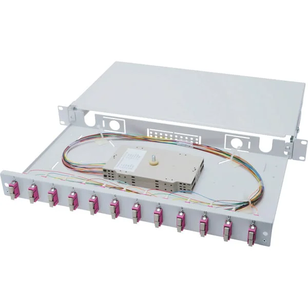 Digitus LWL Spleißbox, 1HE, bestückt, 12x SC DX, OM4