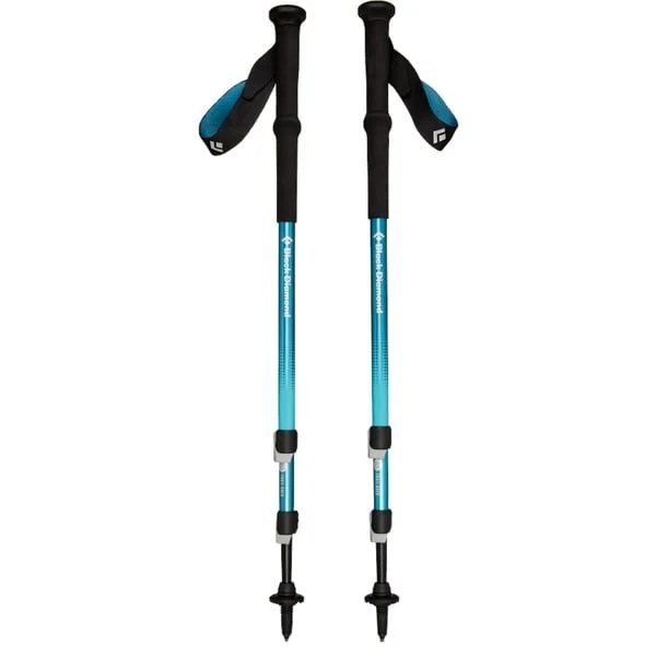 Black Diamond Trekkingstöcke Trail Back, Fitnessgerät (1 Paar, 100 bis 140 cm, Creek Blue)