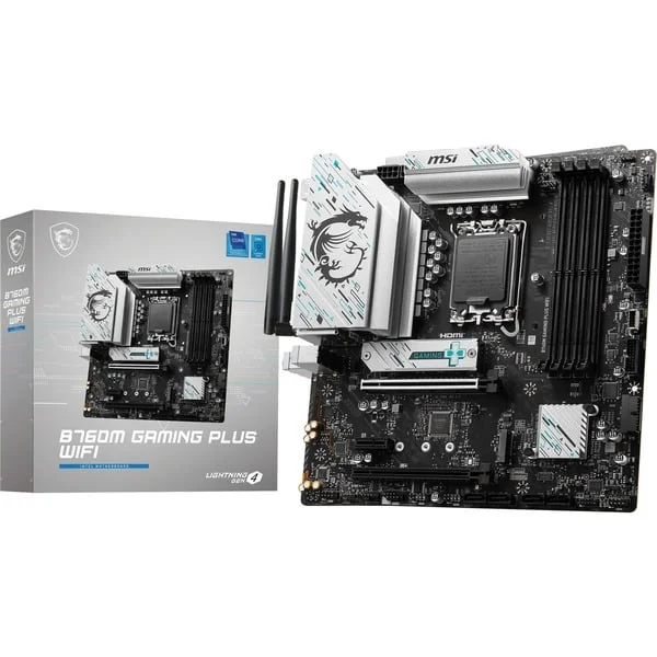 MSI B760M GAMING PLUS WIFI, Mainboard (schwarz/silber)
