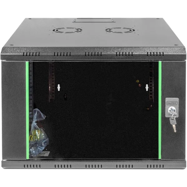 Digitus Professional Wandgehäuse Unique Serie - 600x600 mm (BxT), IT-Schrank (schwarz, 7 Höheneinheiten)