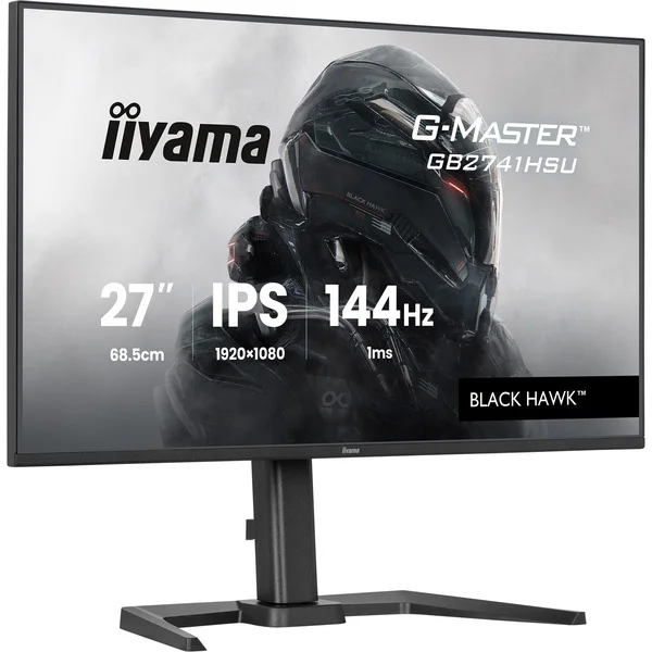iiyama G-Master GB2741HSU-B1 Black Hawk, Gaming-Monitor (68.6 cm (27 Zoll), schwarz (matt), FullHD, IPS, HDMI, DP, Free-Sync, USB-Hub, Höhenverstellung, 144Hz Panel)