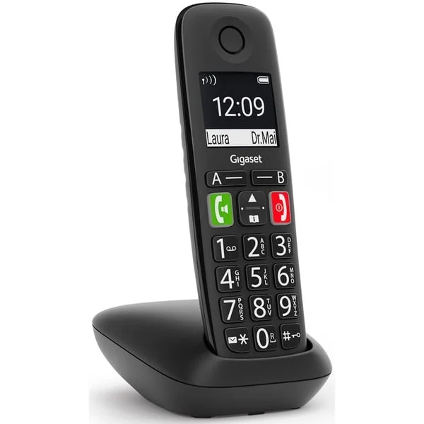 Gigaset E290, analoges Telefon (schwarz)