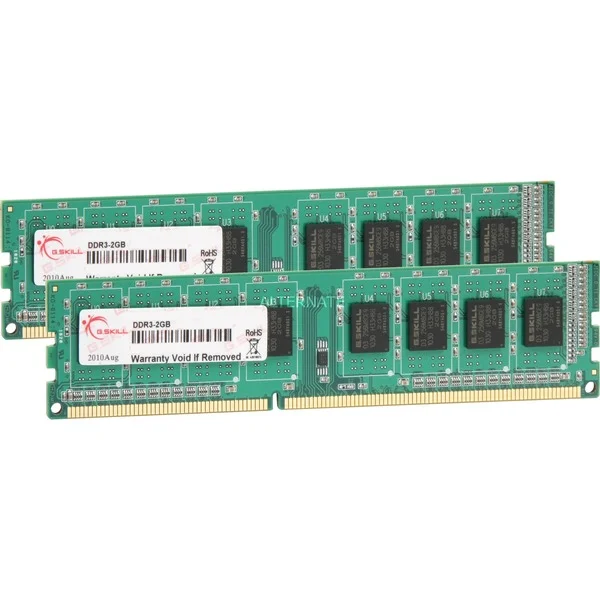 G.Skill DIMM 4 GB DDR3-1333 (2x 2 GB) Dual-Kit, Arbeitsspeicher (F3-10600CL9D-4GBNS, NS, Lite Retail)