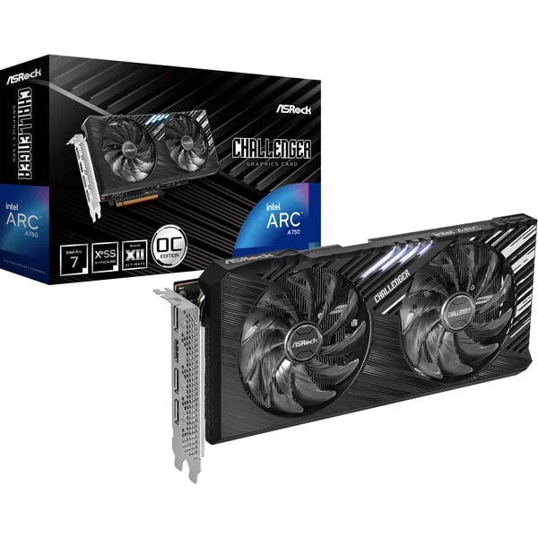 ASRock Intel Arc A750 Challenger SE 8GB OC, Grafikkarte (3x DisplayPort, 1x HDMI)