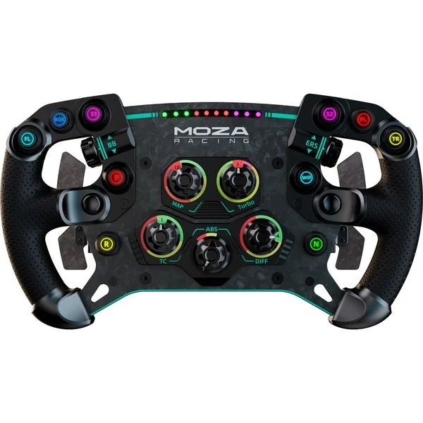 MOZA GS V2P GT Wheel Microfiber Leather, Austausch-Lenkrad (schwarz)