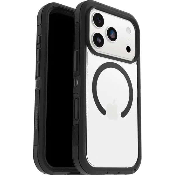 Otterbox Defender Pro XT, Handyhülle (transparent/schwarz, iPhone 17 Pro, MagSafe)