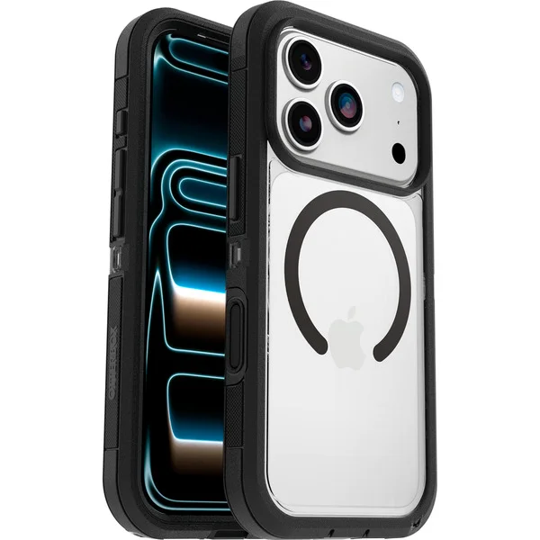 Otterbox Defender Pro XT ProPack, Handyhülle (transparent/schwarz, iPhone 17 Pro, MagSafe)