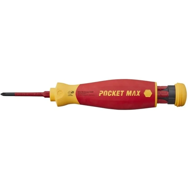Wiha Schraubendreher mit Bitmagazin PocketMax electric (rot/gelb, 5-teilig)