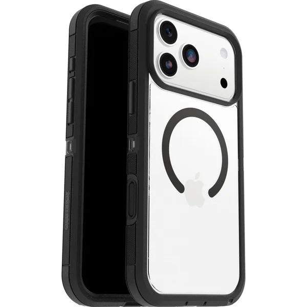 Otterbox Defender Pro XT, Handyhülle (transparent/schwarz, iPhone 17 Pro Max, MagSafe)