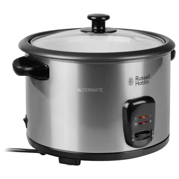 Russell Hobbs Cook@Home Reiskocher 19750-56 (edelstahl (gebürstet)/schwarz, 700 Watt, 1,8 Liter)