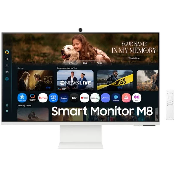Samsung S32FM801UU, LED-Monitor (80 cm (32 Zoll), weiß, UltraHD/4K, VA, HDMI, USB-C, Lautsprecher)