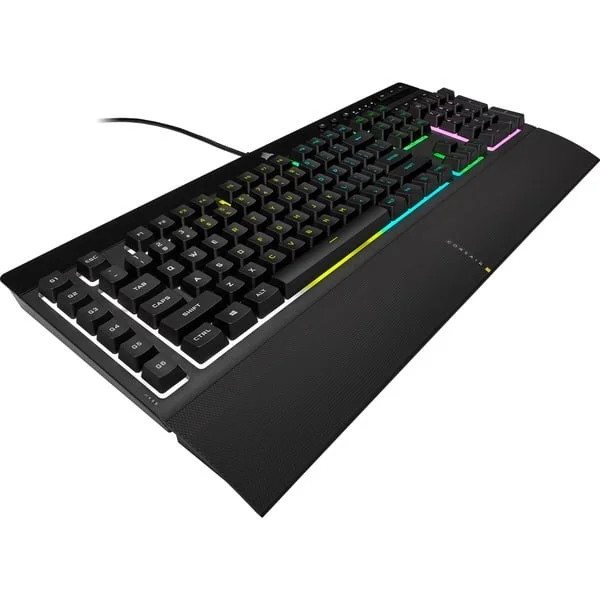 Corsair K55 RGB PRO, Gaming-Tastatur (schwarz, DE-Layout, Rubberdome)