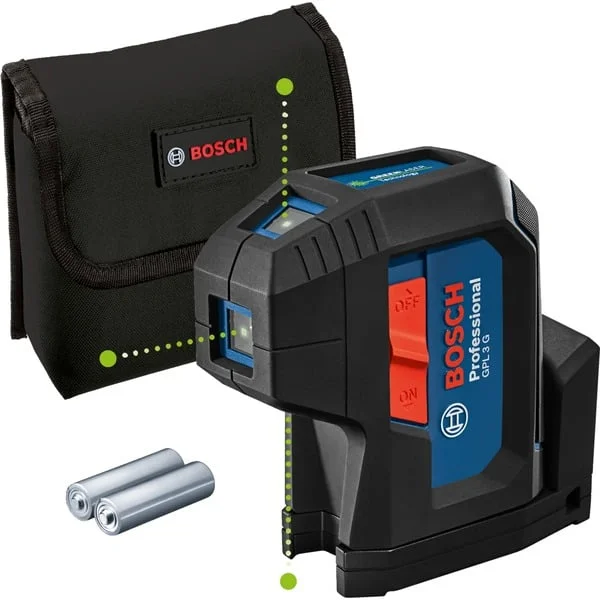 Bosch Professional Punktlaser GPL 3 G Professional (blau/schwarz, grüne Laserpunkte)