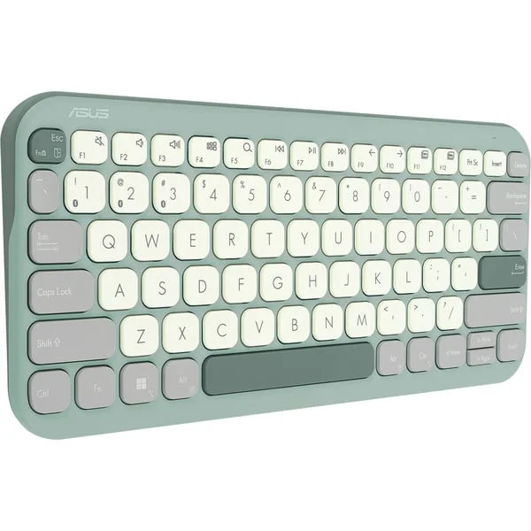 ASUS Marshmallow KW100, Tastatur (hellgrün/grau, DE-Layout, Scherenmechanik)