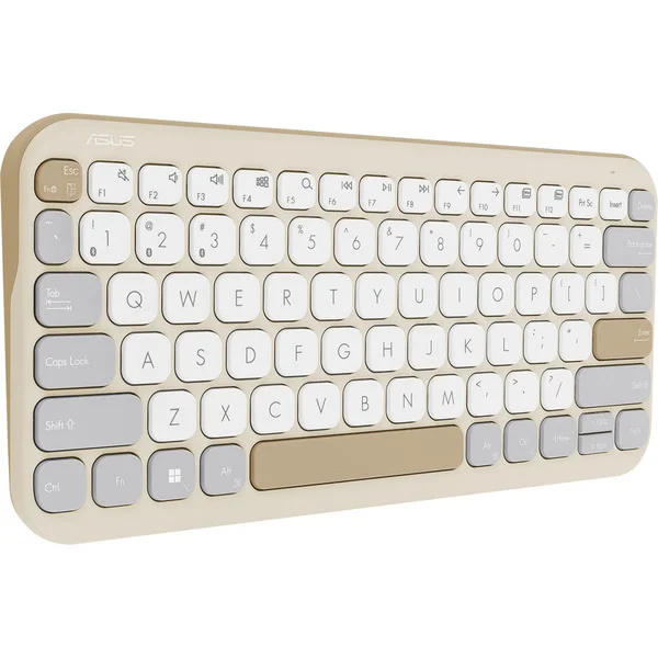 ASUS Marshmallow KW100, Tastatur (beige/grau, DE-Layout, Scherenmechanik)