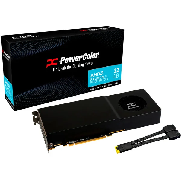 PowerColor Radeon™ AI PRO R9700 32GB, Grafikkarte (schwarz)