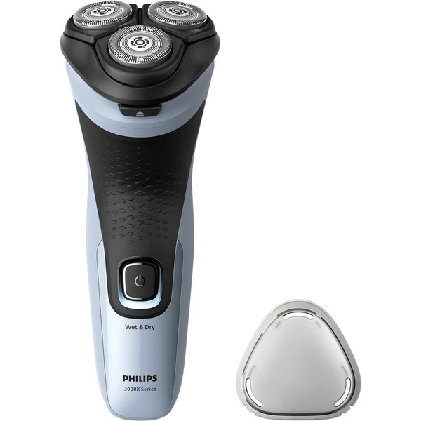 Philips Shaver 3000X Series, Rasierer (hellblau/schwarz, USB-A-Ladeanschluss )