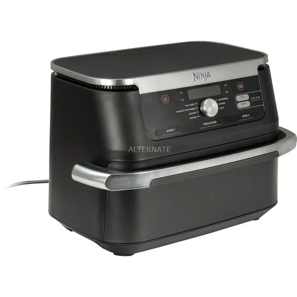 Ninja Foodi FlexDrawer Heißluftfritteuse AF500EU (schwarz/edelstahl, 2.470 Watt, Korb 10,4 Liter, teilbar)