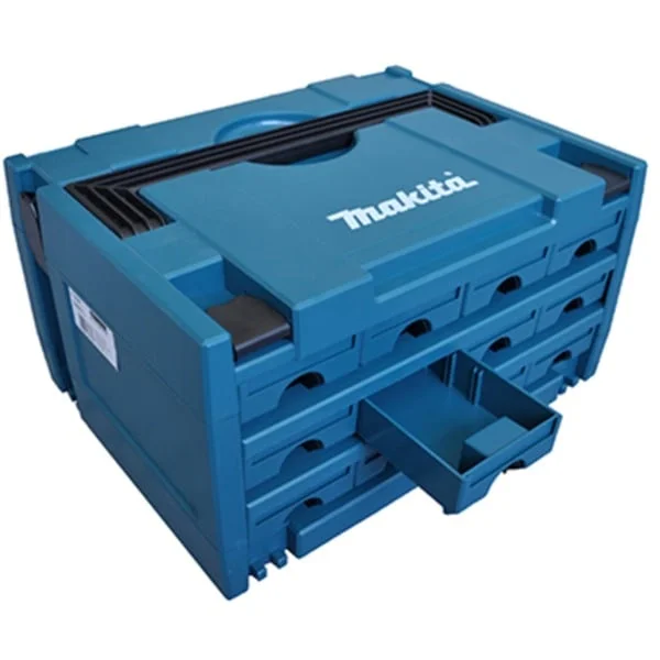 Makita MAKSTOR Modell 3.12, Werkzeugkiste (blau, 12 Schubladen)