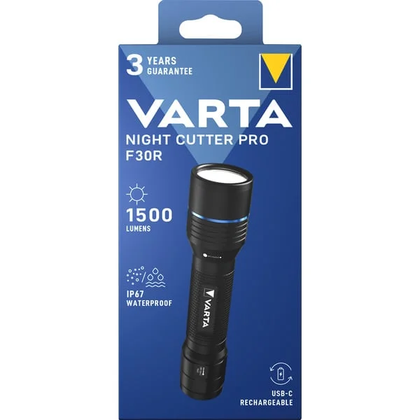 VARTA Night Cutter Pro F30R, Taschenlampe (schwarz)