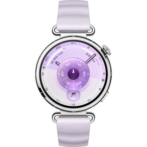 Huawei Watch GT 6 41mm (Konsu-B19FC), Smartwatch (silber, violettes Fluorelastomerarmband)