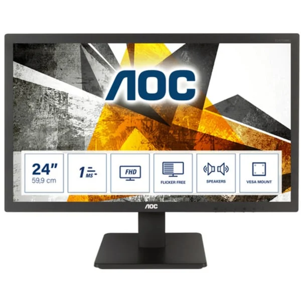 AOC E2475SWJ Generalüberholt, LED-Monitor (61 cm (24 Zoll), schwarz, FullHD, TN, HDMI, DVI, VGA)
