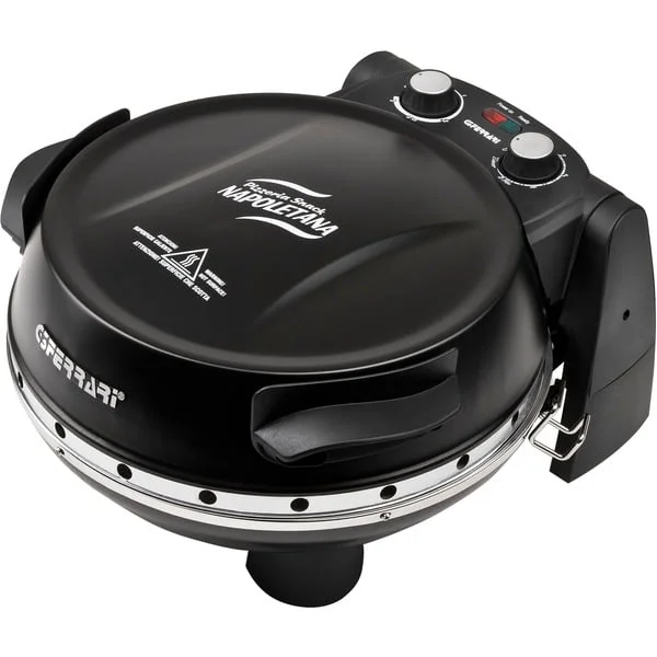 G3 Ferrari Pizzaofen Napoletana (schwarz, 1.200 Watt, für Pizza Ø 31cm, 2 Steine)
