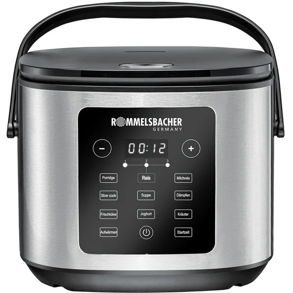 Rommelsbacher Multi-Reiskocher MRK 950 (edelstahl/schwarz, 860 Watt, 5 Liter)