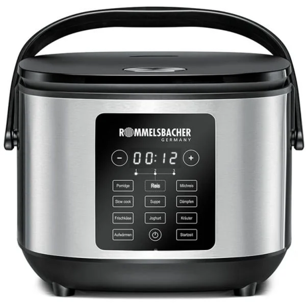 Rommelsbacher Multi-Reiskocher MRK 650 (edelstahl/schwarz, 600 Watt, 3 Liter)