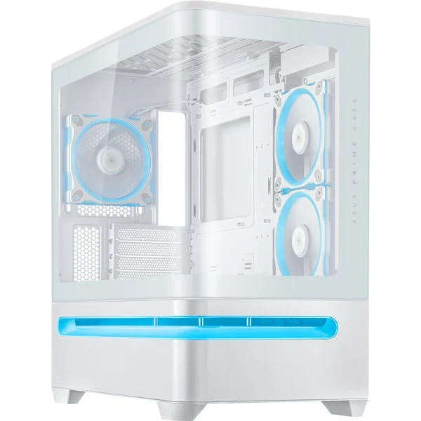 ASUS PRIME AP202 TG ARGB , Tower-Gehäuse (weiß, Tempered Glass x 2)