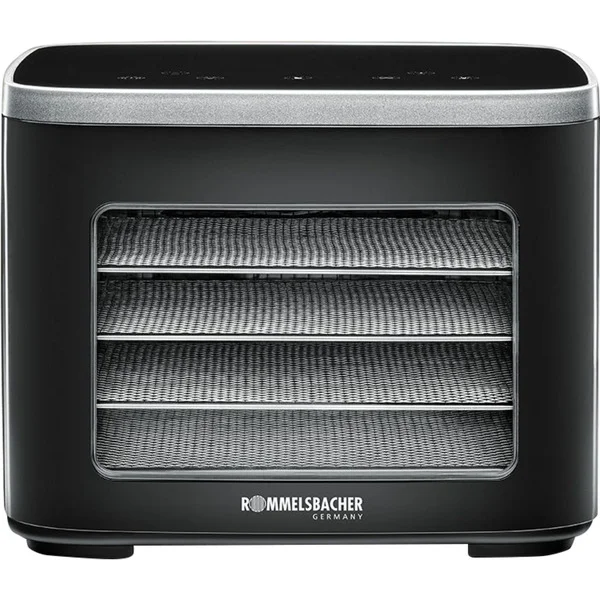 Rommelsbacher Mini Dörrautomat DA 450 (edelstahl/schwarz, 450 Watt, Dörrfläche 23,5cm x 18cm pro Ebene)