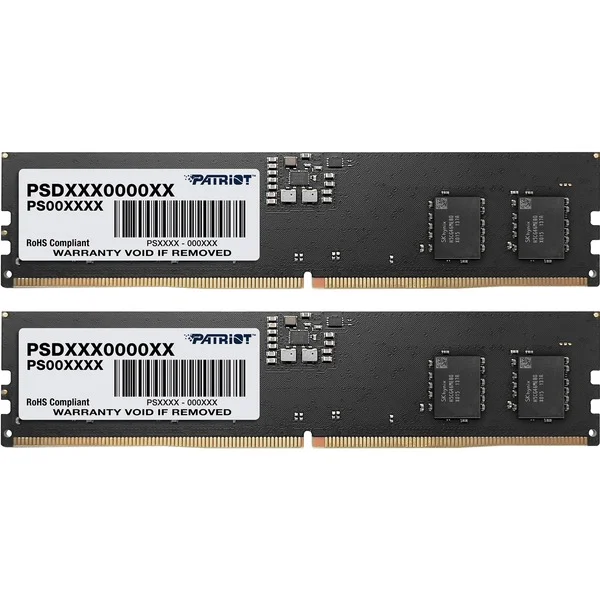 Patriot DIMM 16 GB DDR5-4800 (2x 8 GB) Dual-Kit, Arbeitsspeicher (schwarz, PSD516G4800K, Signature)