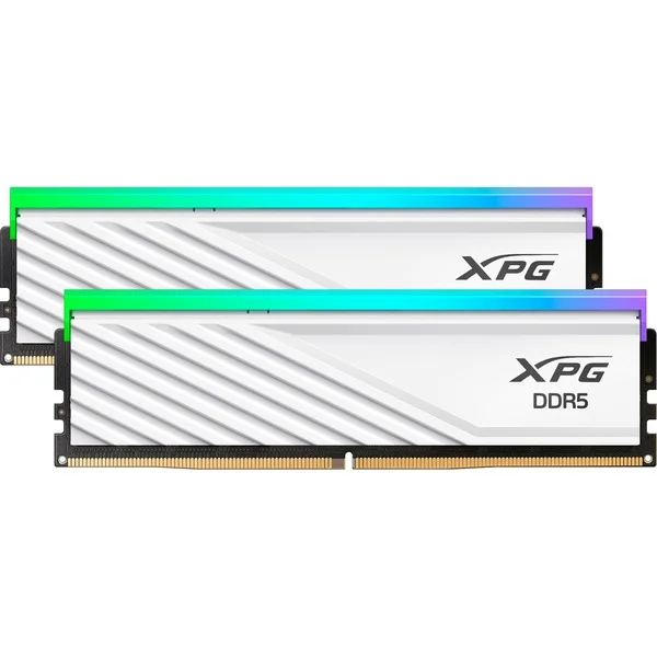 ADATA DIMM 64 GB DDR5-6000 (2x 32 GB) Dual-Kit, Arbeitsspeicher (weiß, AX5U6000C3032G-DTLABRWH, Lancer Blade RGB, INTEL XMP, AMD EXPO)